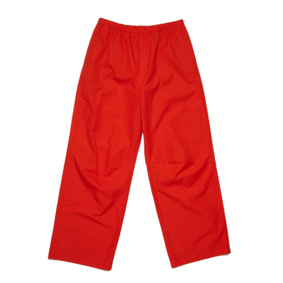 Shop Gucci Poplin Skater Pants In Red