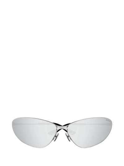 Shop Balenciaga Eyewear Cat In Silver
