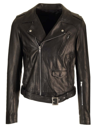 Shop Rick Owens Asymmetric Zipped Jacket In Black
