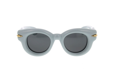 Shop Loewe Round Frame Sunglasses In Blue