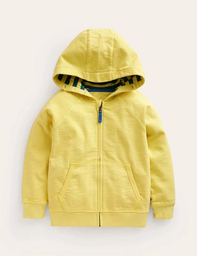 Shop Boden Garment Dye Zip-through Hoodie Zest Yellow Boys