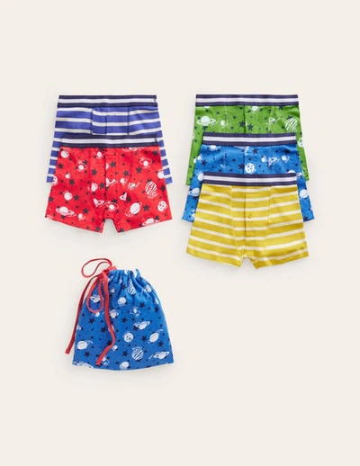 Shop Mini Boden Boxers 5 Pack Multi Space Girls Boden
