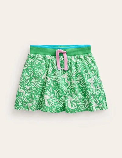 Shop Mini Boden Printed Jersey Skort Pea Green Mermaids Girls Boden