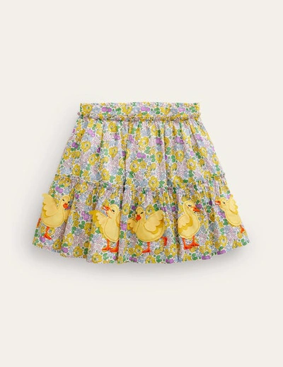 Shop Mini Boden Appliqué Skirt Yellow Spring Bloom Chicks Girls Boden