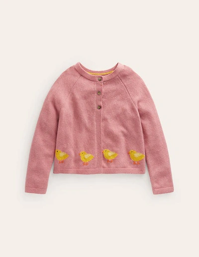 Shop Mini Boden Embroidered Flower Cardigan Almond Pink Chicks Girls Boden