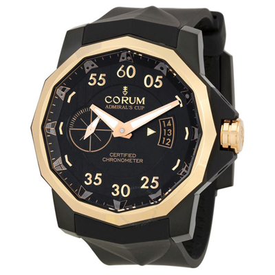 Shop Corum Admirals Cup Automatic Men's Watch 947951860371-an24 In Black / Gold / Rose / Skeleton / Tan