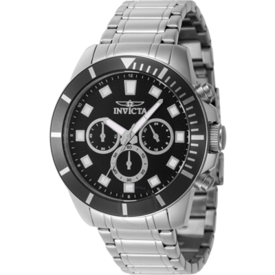 Shop Invicta Pro Diver Chronograph Gmt Quartz Black Dial Men's Watch 46031