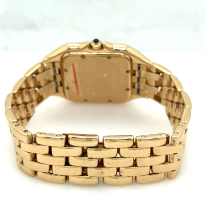 Shop Cartier Panthere Quartz Unisex Watch 106000m In Beige / Gold / Gold Tone / Yellow