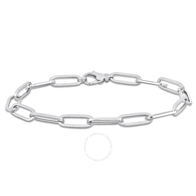 Shop Amour Oval Link Bracelet In 14k White Gold