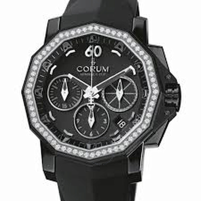 Shop Corum Admiral's Cup Chronograph Automatic Diamond Men's Watch 984.970.97/f371 An32 In Admiral / Black