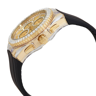 Shop Technomarine Cruise Chronograph Quartz Gold Dial Men's Watch Tm-121030 In Black / Gold / Gold Tone / Skeleton / White