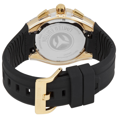 Shop Technomarine Cruise Chronograph Quartz Gold Dial Men's Watch Tm-121030 In Black / Gold / Gold Tone / Skeleton / White