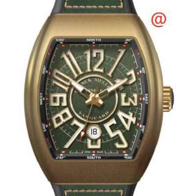 Shop Franck Muller Vanguard Automatic Green Dial Men's Watch V45scdtcirbzbrnr(vrblcbzbr) In Bronze / Gold Tone / Green