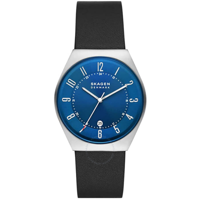 Shop Skagen Grenen Quartz Blue Dial Men's Watch Skw6814 In Black / Blue