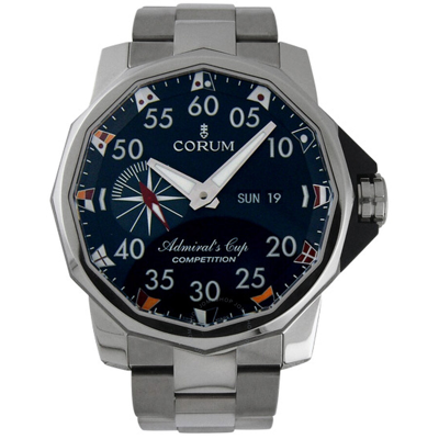 Shop Corum Admiral's Cup Competition 48 Men's Watch 947 933 04 V700 Ab12 In Blue / Tan