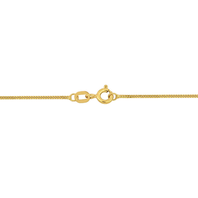 Amour 1mm Diamond Cut Flat Curb Link Chain Necklace In 14k Yellow Gold- 20 In In Yellow