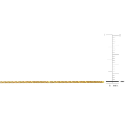 Amour 1mm Diamond Cut Flat Curb Link Chain Necklace In 14k Yellow Gold- 20 In In Yellow