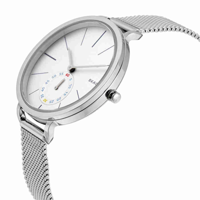 Shop Skagen Hagen White Dial Stainless Steel Ladies Watch Skw2358