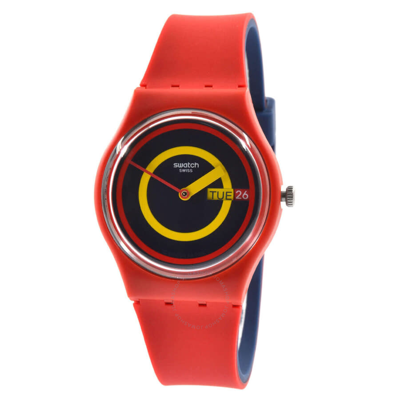 Shop Swatch The January Blue Dial Men's Watch So28r702 In Red   / Blue