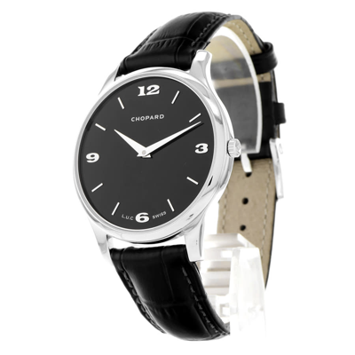 Shop Chopard L.u.c Classic Xp Black Dial Men's Watch 161902-1001 In Black / Gold / Gold Tone / White