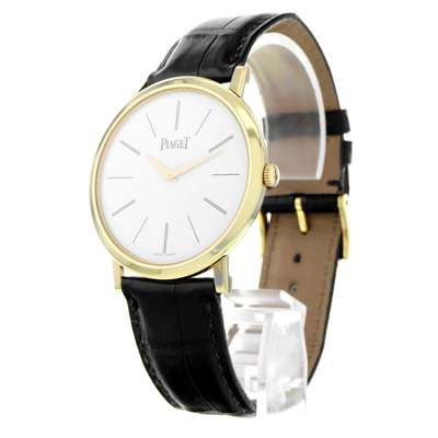 Shop Piaget Altiplano White Dial Men's Watch G0a29120 In Black / Gold / White / Yellow