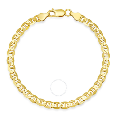 Shop Kylie Harper Men's Italian 14k Yellow Gold Over Silver 8.5" Mariner Chain Bracelet In Gold-tone
