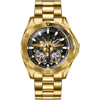 Shop Invicta Aviator Automatic Black Dial Men's Watch 44687 In Two Tone  / Black / Gold