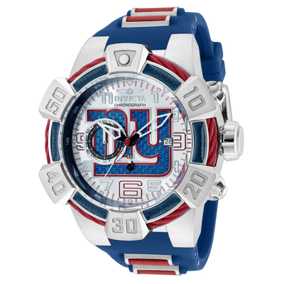 Shop Invicta Nfl New York Giants White Dial Men's Watch 35788 In Red   / Blue / White