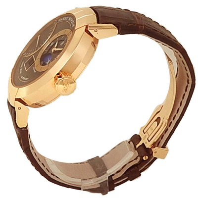 Shop Harry Winston Premier Excenter Timezone Gmt Grey Dial Men's Watch Prnatz41rr002 In Brown / Gold / Grey / Rose / Rose Gold