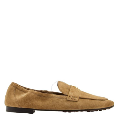 Tory Burch Ladies River Rock Suede Double T Ballet Loafer In River Rock