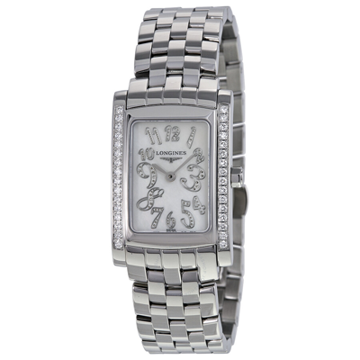 Shop Longines Dolce Vita Mother Of Pearl Diamond Dial Stainless Steel Ladies Watch L5.502.0.97.6