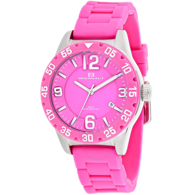 Shop Oceanaut Aqua One Quartz Pink Dial Ladies Watch Oc2812 In Aqua / Pink