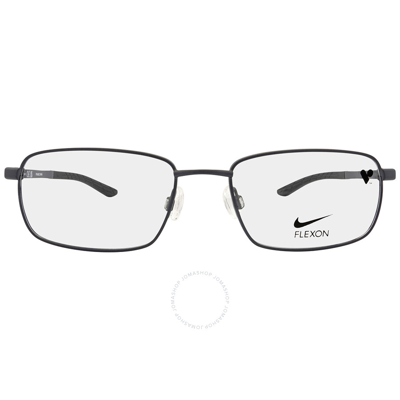 Nike Demo Square Men's Eyeglasses  4294 071 54 In Gun Metal / Gunmetal