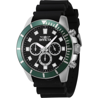 Shop Invicta Chronograph Quartz Black Dial Men's Watch 46078 In Black / Green