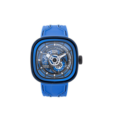 Shop Sevenfriday Ps-colored Carbon Automatic Day-night Blue Dial Men's Watch Ps3/04