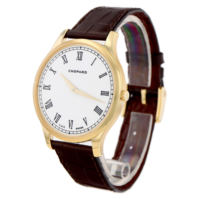 Shop Chopard L.u.c Classic Xp White Dial Men's Watch 161902-0001 In Black / Gold / Gold Tone / White / Yellow