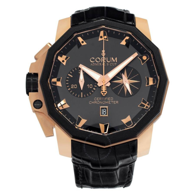 Shop Corum Admirals Cup Chronograph Automatic Black Dial Men's Watch 753.231.91/0f81 An32 In Admiral / Black / Gold / Gold Tone / Rose / Rose Gold / Rose Gold Tone