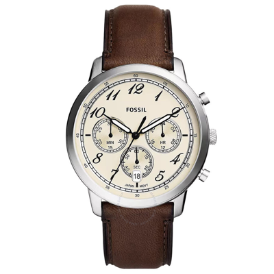 Shop Fossil Neutra Grey Dial Men's Watch Fs6022 In Cream / Grey
