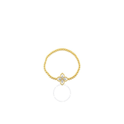 Shop Roberto Coin 18k Yellow Gold .16ctw Flower Bracelet - 7773055ajlbx