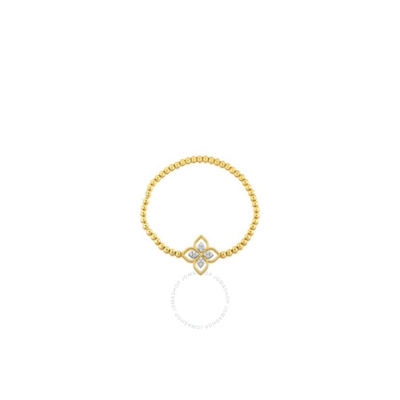 Roberto Coin 18k Yellow Gold .16ctw Flower Bracelet - 7773055ajlbx In Yellow