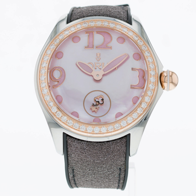 Shop Corum Automatic Diamond Silver Dial Watch 295.100.29/0669 Dn36 In Gold Tone / Grey / Rose / Rose Gold Tone / Silver