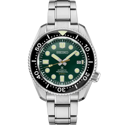 Shop Seiko Prospex Luxe Automatic Green Dial Men's Watch Sla047 In Black / Green