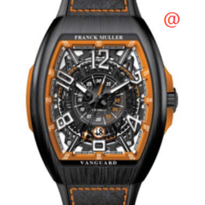 Shop Franck Muller Vanguard Mariner Hand Wind Black Dial Men's Watch V45scdtsqtrcgttnrbror(nrblcnr)