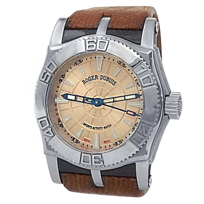 Shop Roger Dubuis Easy Diver Automatic Champagne Dial Men's Watch Se46 579/01253 In Blue / Brown / Champagne / Gold / White