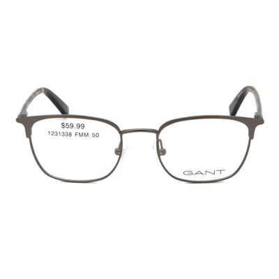 Shop Gant Demo Rectangular Unisex Eyeglasses Ga3130-3 009 50 In Gun Metal / Gunmetal