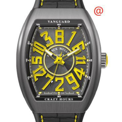 Shop Franck Muller Vanguard Crazy Hours Automatic Black Dial Men's Watch V45chttbrja(antjaja) In Black / Yellow