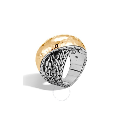 Shop John Hardy Classic Chain 18k Yellow Gold & Sterling Silver Ring - Rz90238x7 In Silver-tone, Yellow