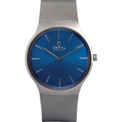 Shop Obaku Denmark Quartz Blue Dial Men's Watch V178gxclmc