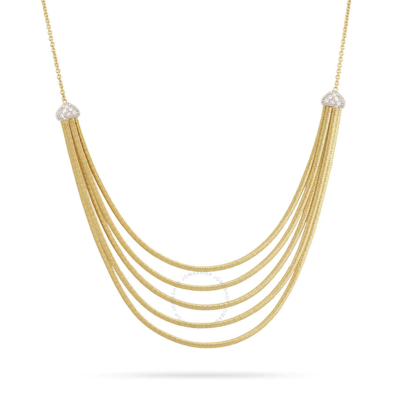 Shop Marco Bicego Cairo Yellow Gold And Diamond Five-strand Necklace Cg716 B Yw M5 In Yellow, Gold-tone