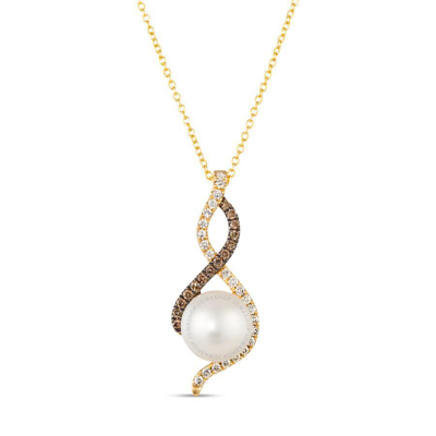 Shop Le Vian Ladies Vanilla Pearls Necklaces Set In 14k Honey Gold In Yellow